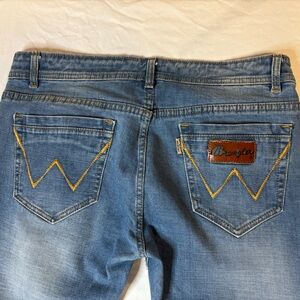 Wrangler Light Blue Premium Denim Jeans with Red Waistband